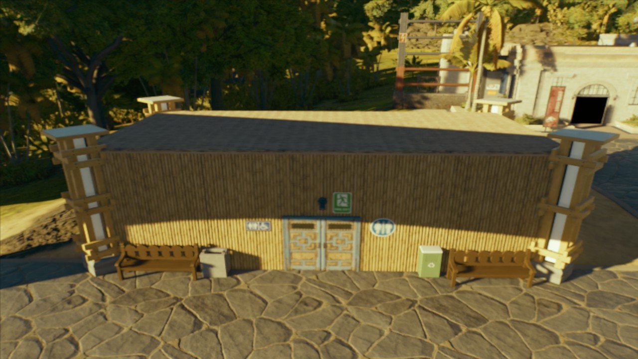 restroom building made with bamboo and thatch - Workshop - Jurassic ...