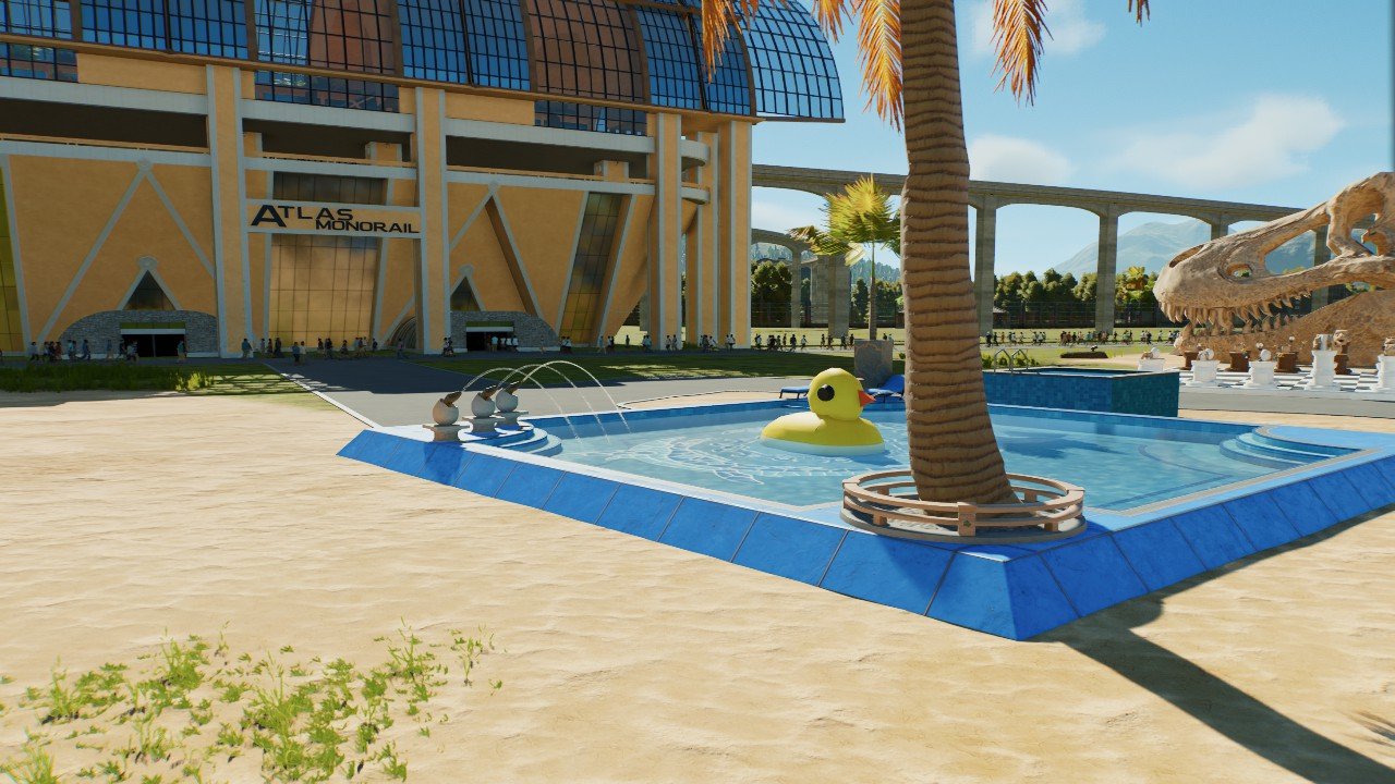 pool with duck