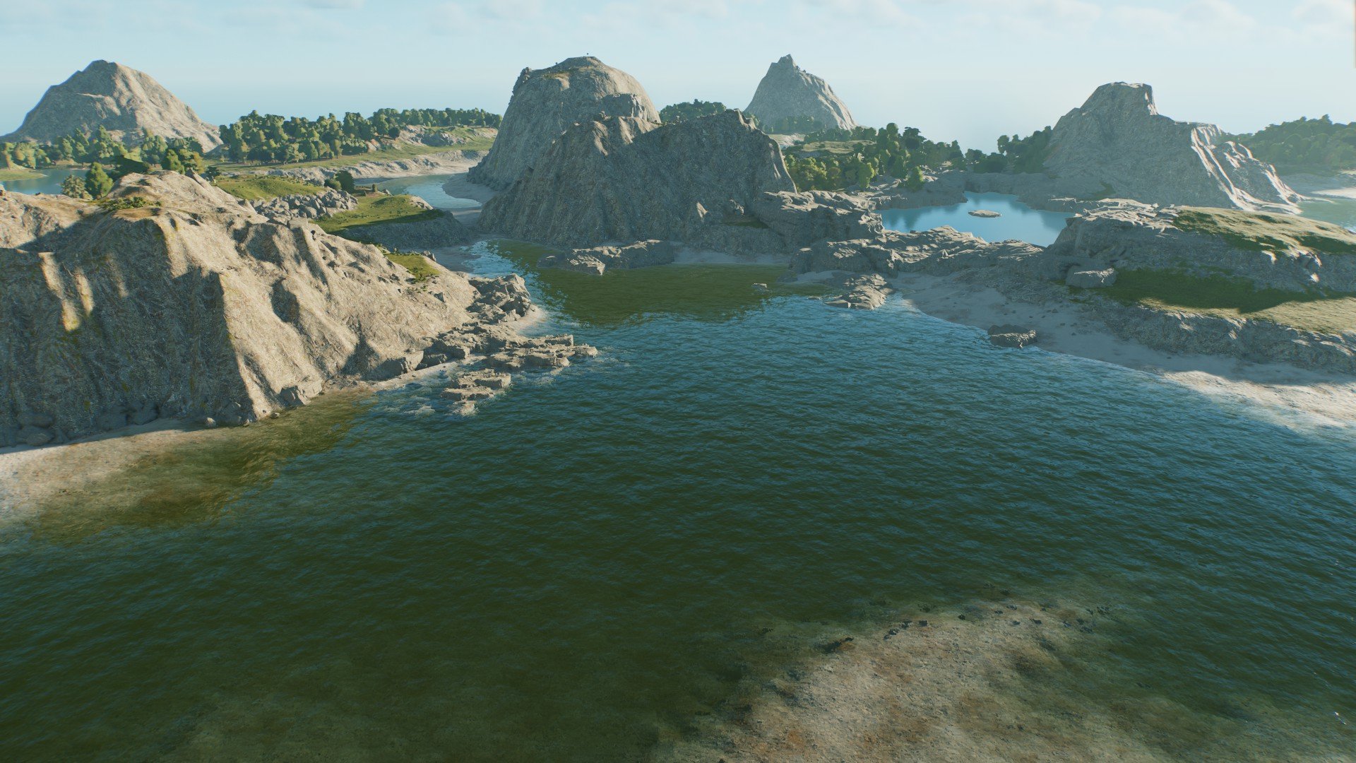 Isla tropical con mini laguna para poblar desde 0