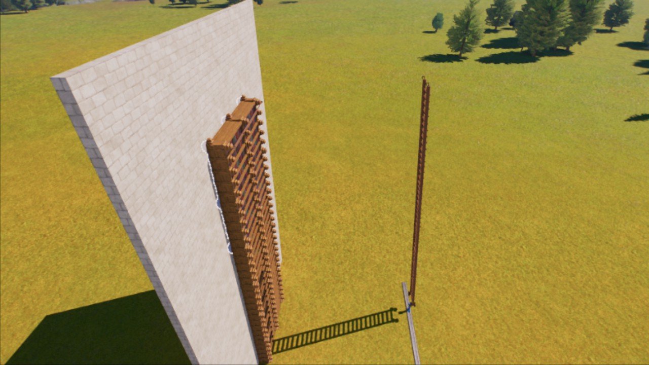 bookshelf with rails