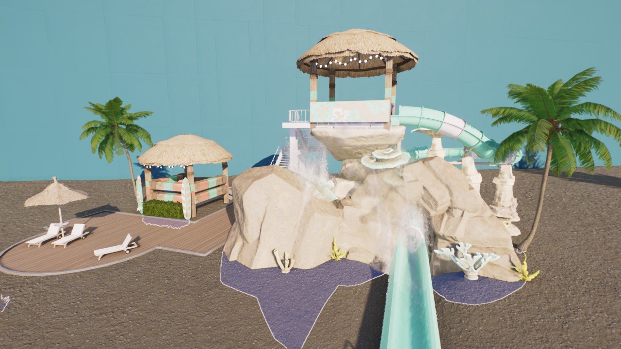 Mermaid Cove Flume w Cabana