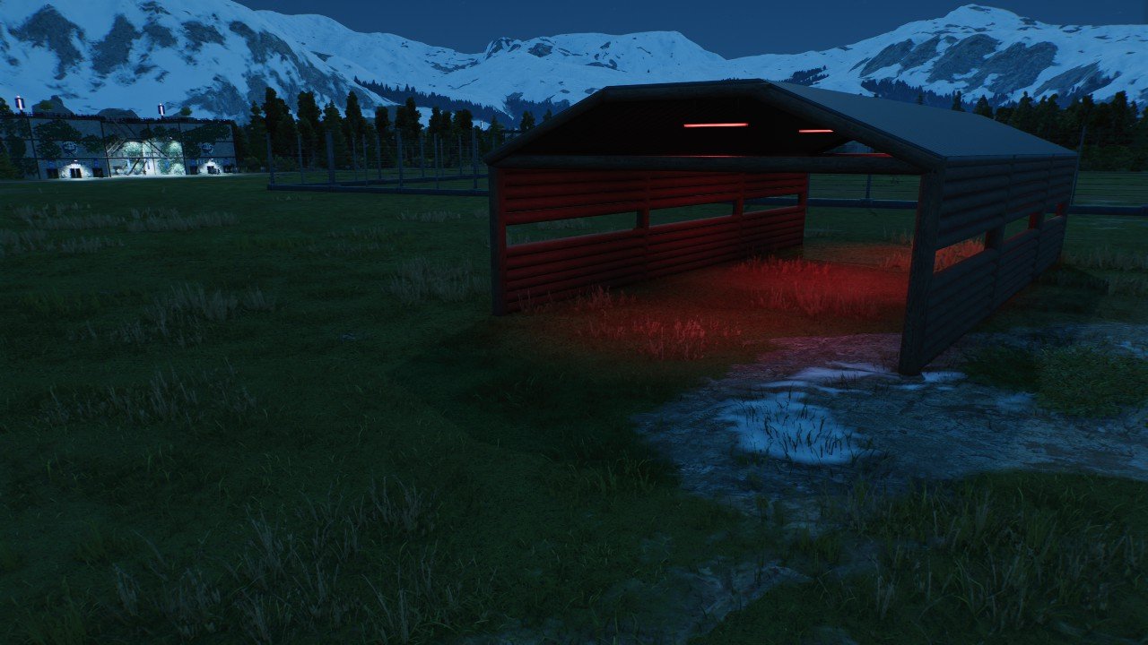 Dinosaur shelter with heatlamps - Workshop - Jurassic World Evolution 3