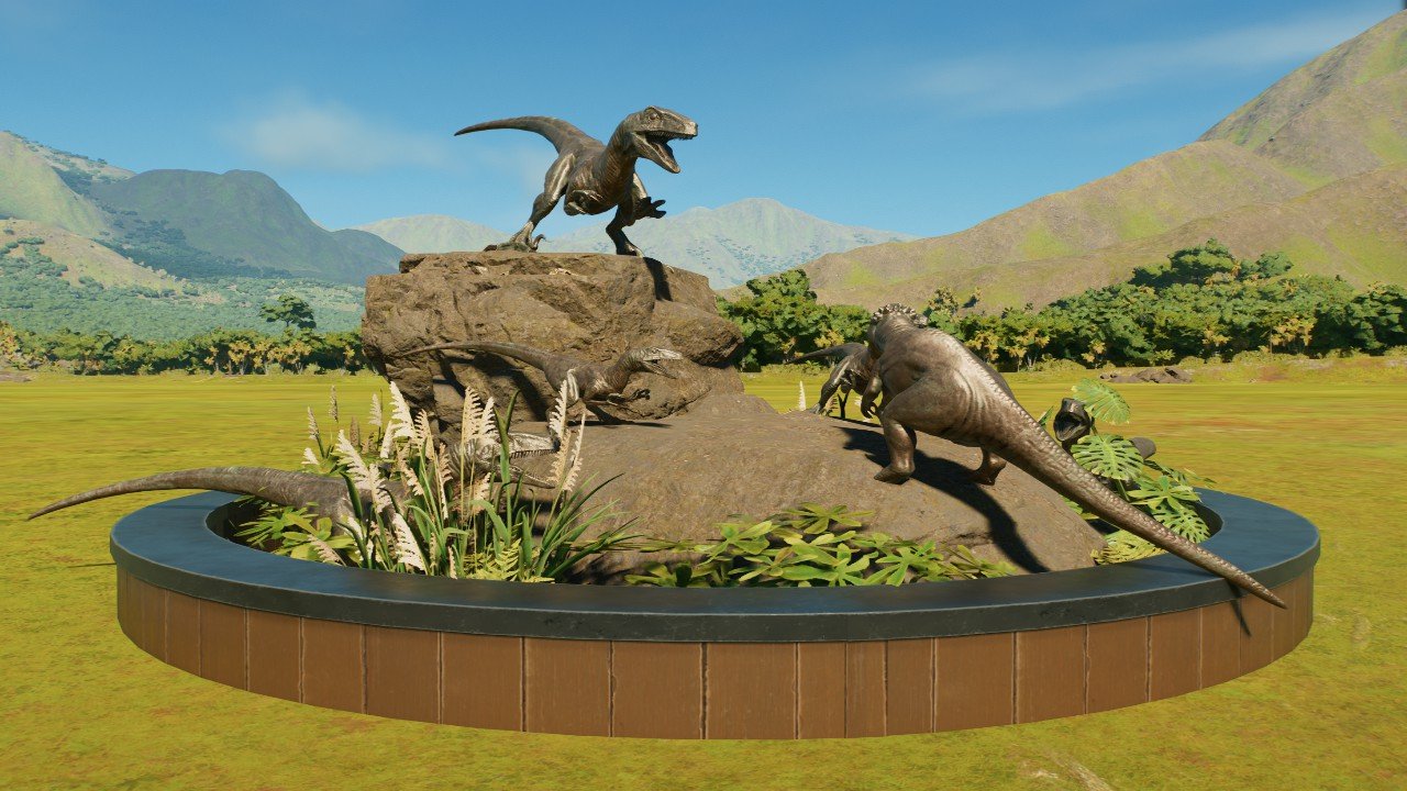 Hunting Velociraptors Statue