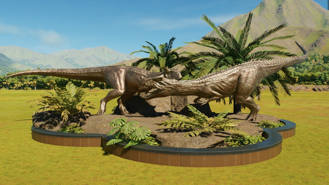 Allosaurus vs Carnotaurus Statue