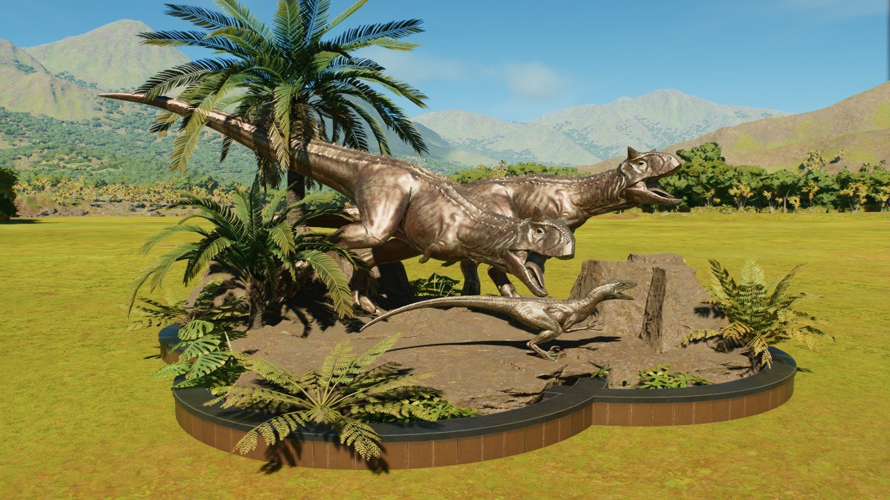 Hunting Carnotaurus Statue