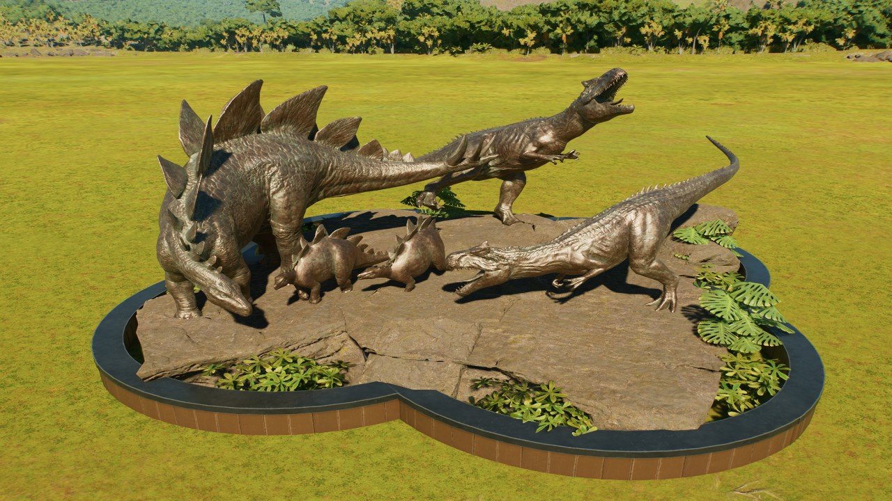 Stegosaurus vs Allosaurus Statue
