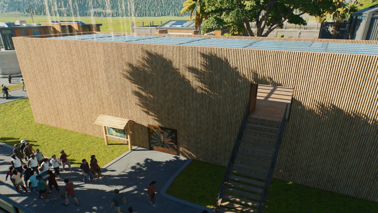 Modern bamboo arrival point and rest room