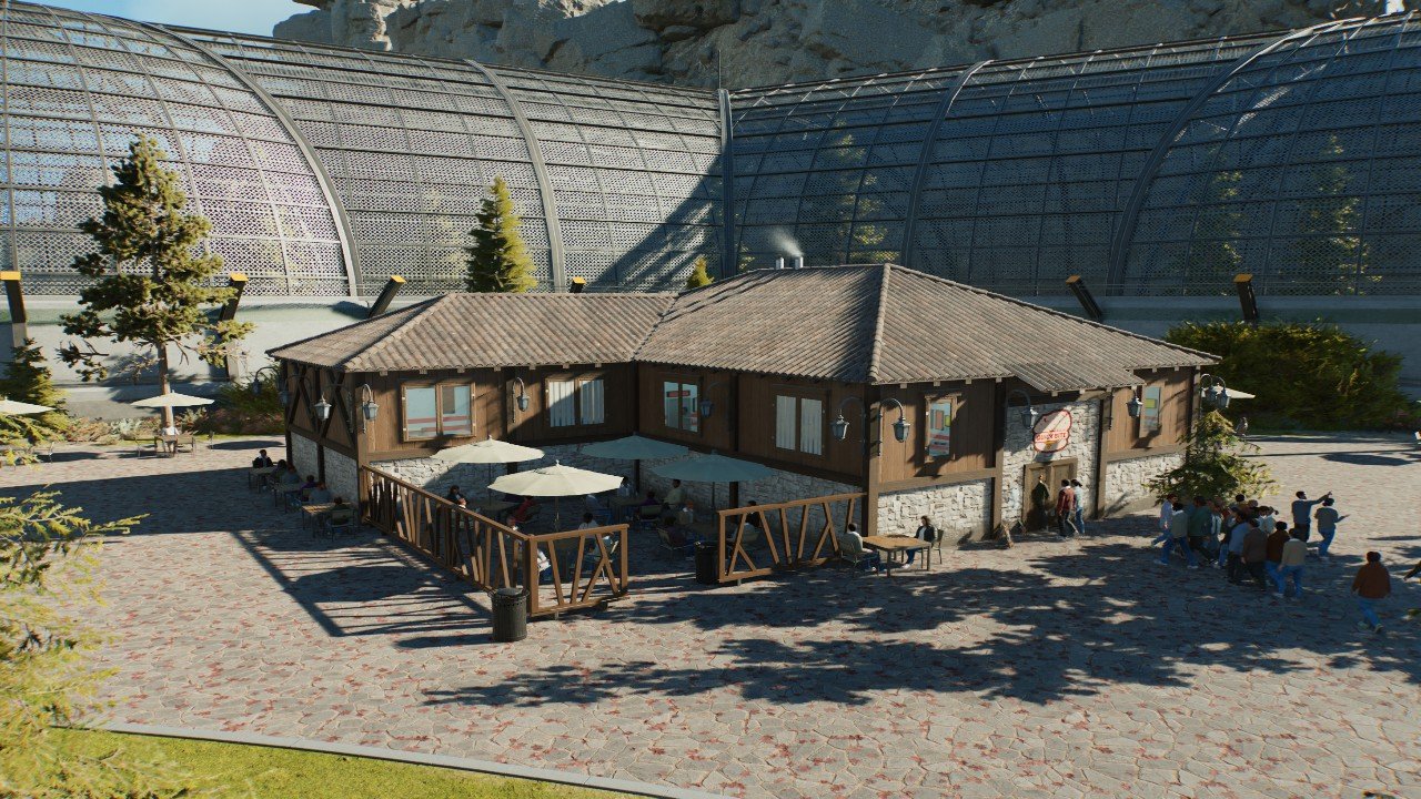 Small Alpine Plaza Food Stand