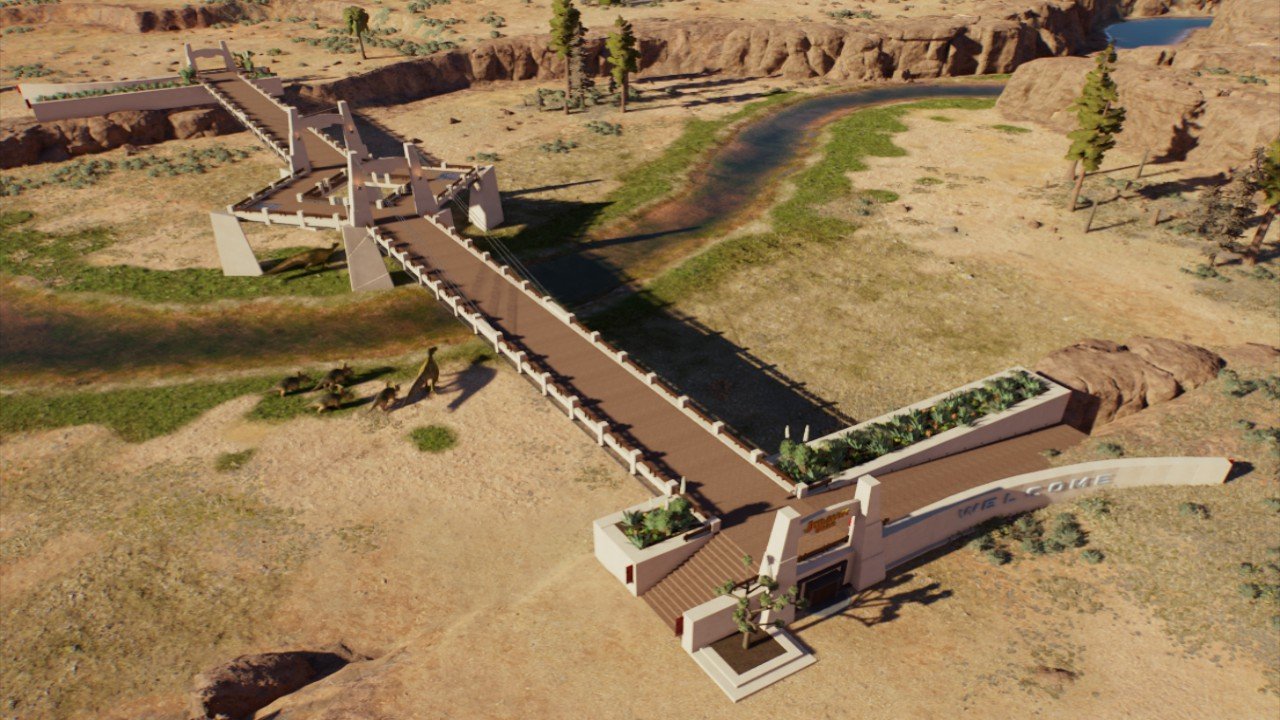 "Functional" Habitat Bridge With Hyperloop (easy to recolor)