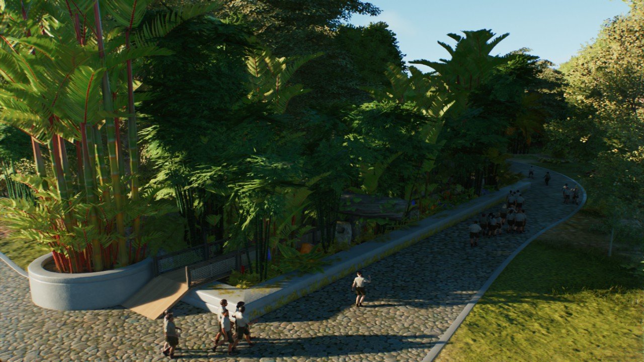 Bridged walkthrough planter