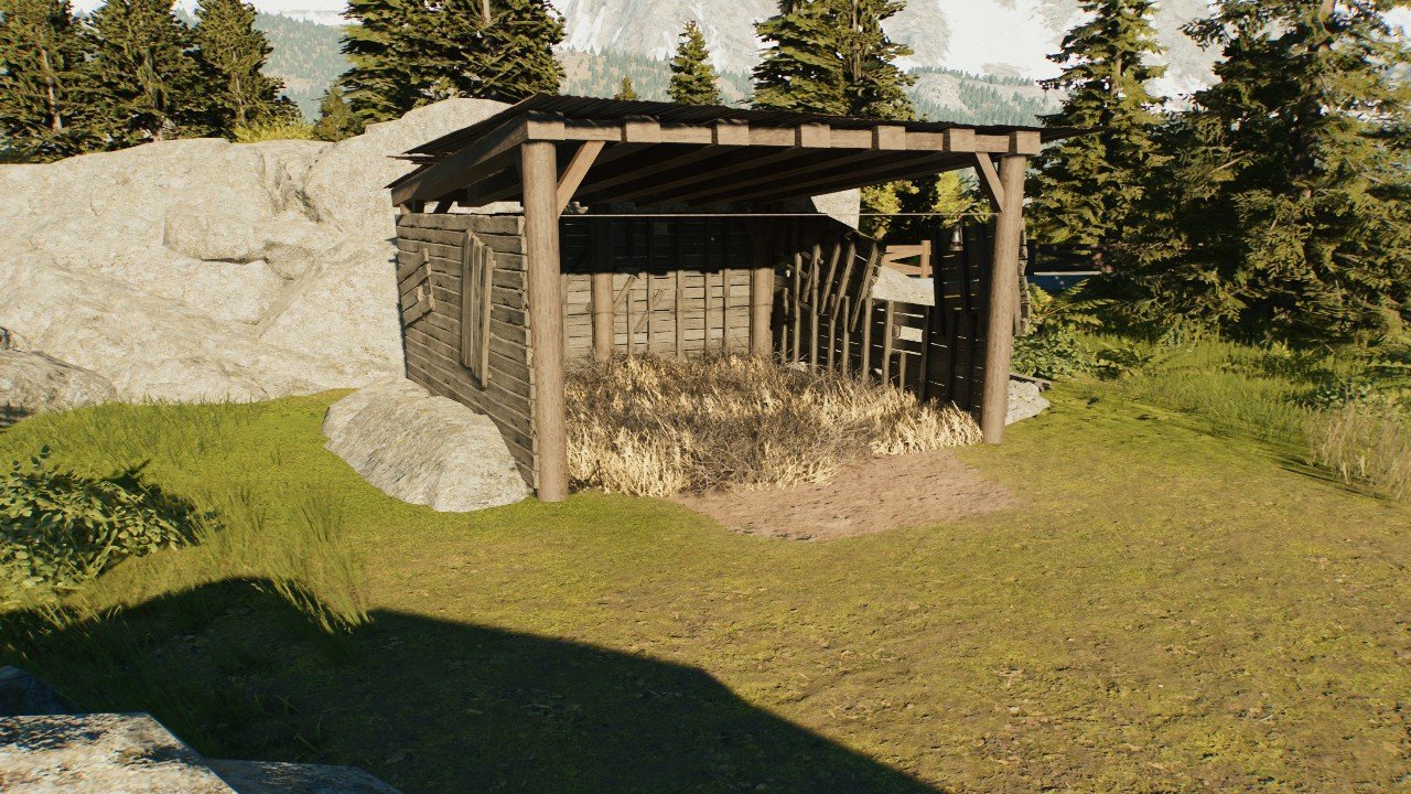 Sheltered man made nest