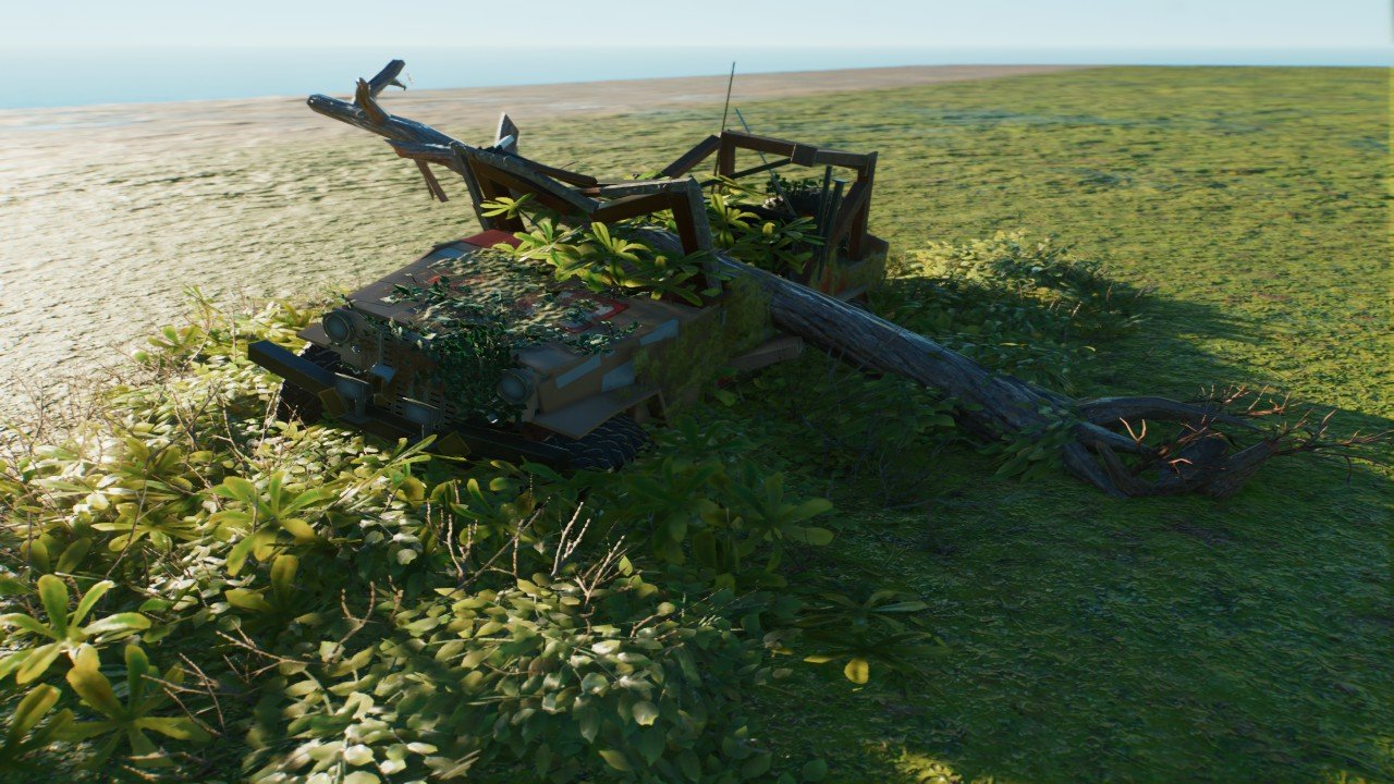 Tree Smashed Jurassic Park Jeep