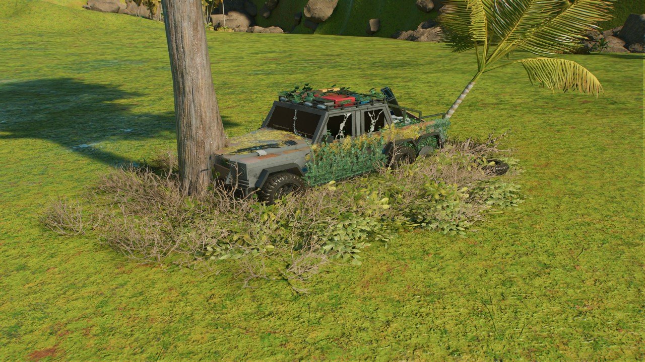 Destroyed  And Abandoned Jurassic World ACU Truck with weapons
