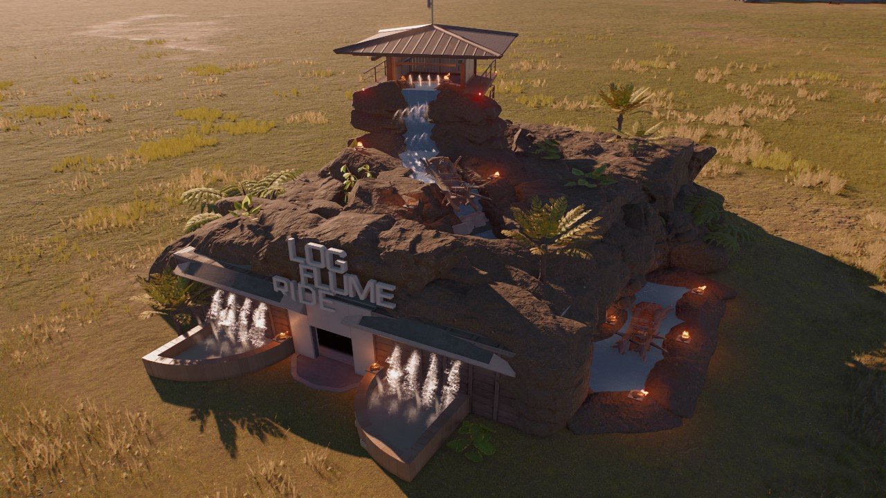 Log flume ride - Workshop - Jurassic World Evolution 3