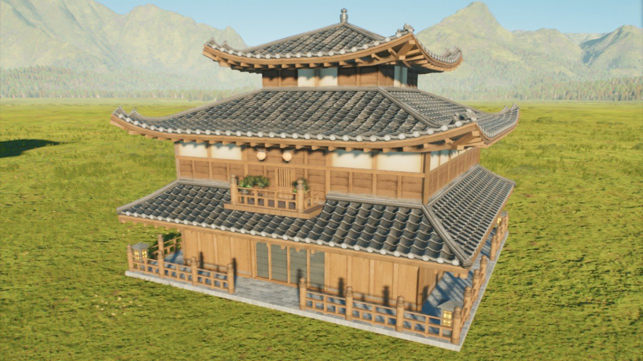 Medium Frontier Style Asia Pagoda