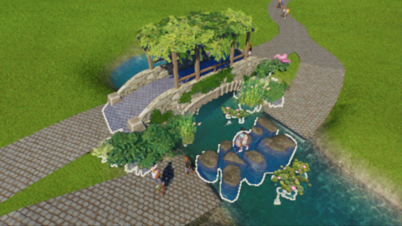 Rustic Bridge with alternative stepping stones, no DLCs