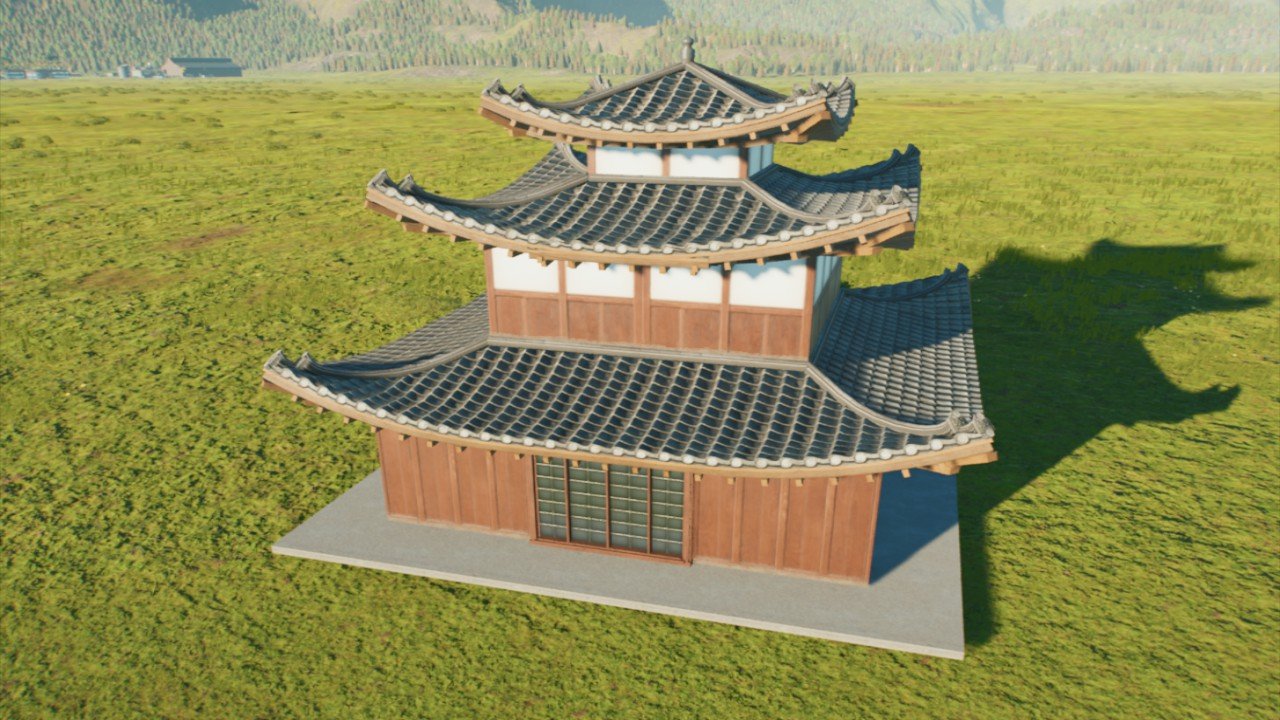 Small Frontier Style Asia Pagoda