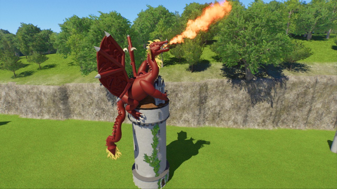 Fire Dragon on Tower