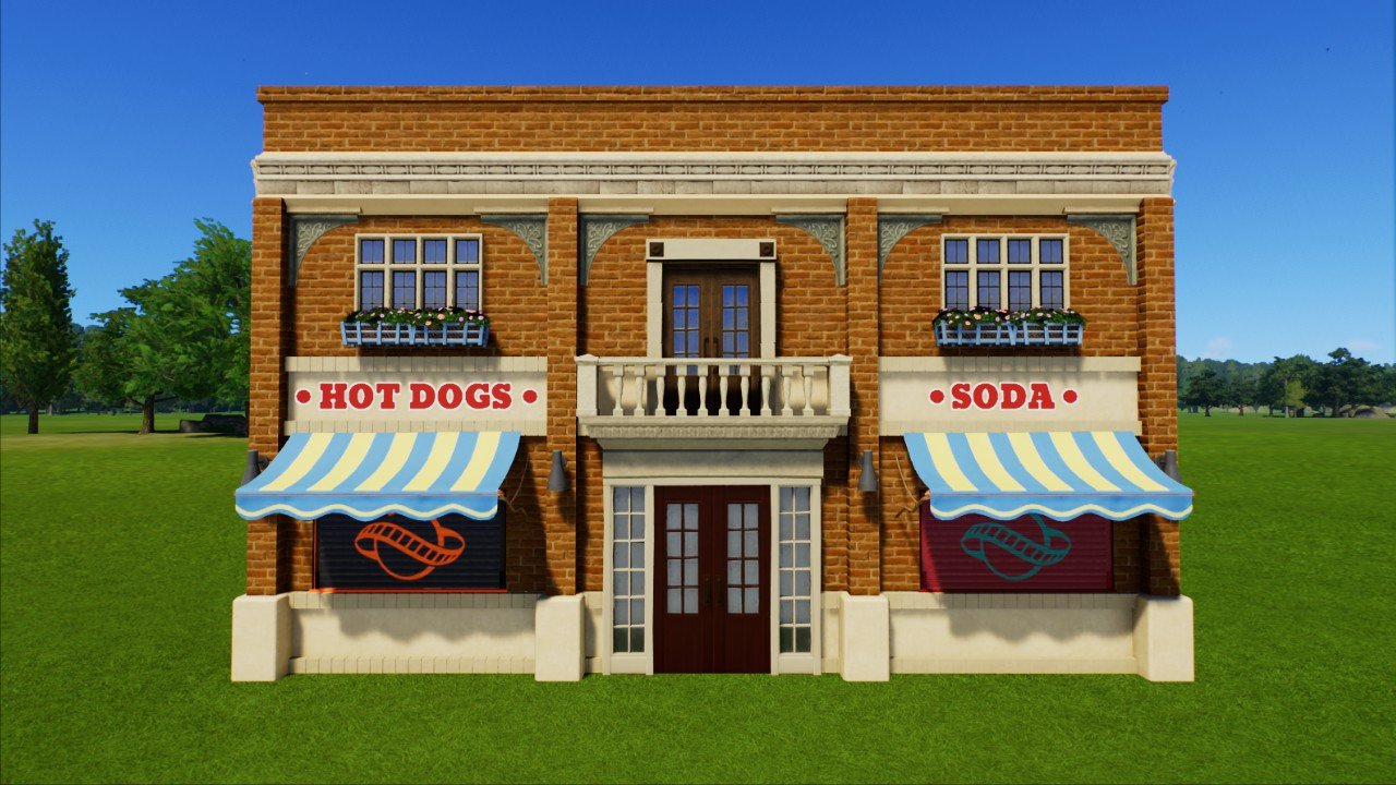 Classical Brick Building Shell
