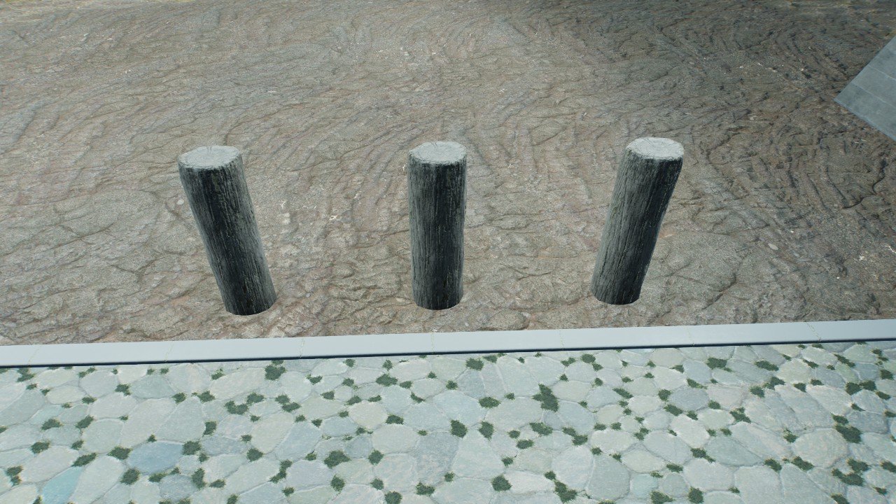 Wooden posts