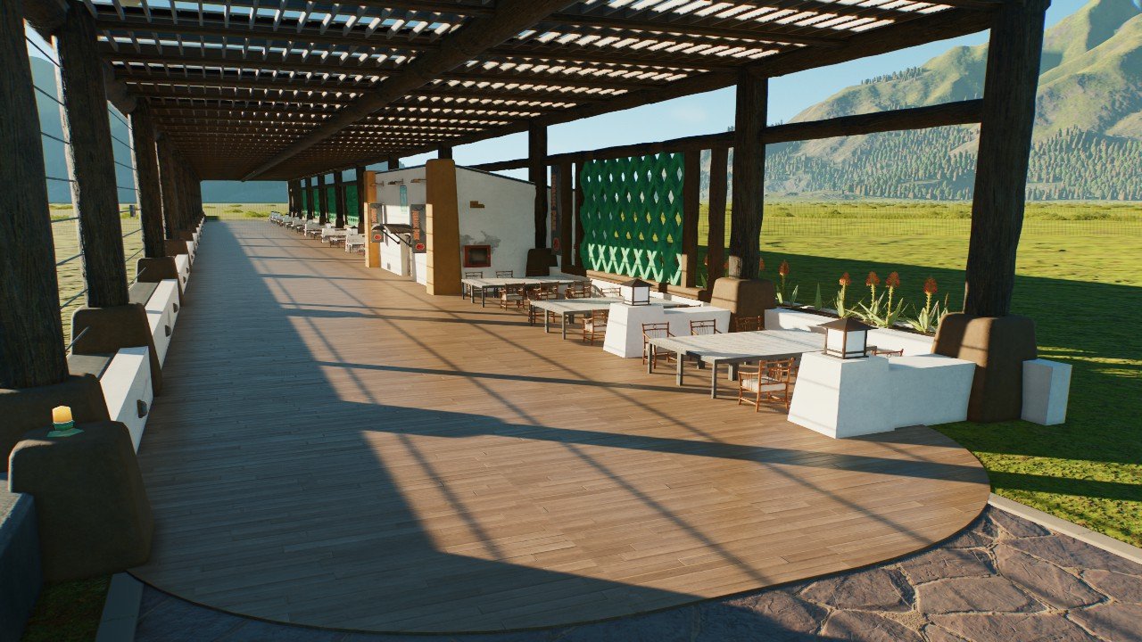 Fence walkway and viewpoint - Jurassic park 90s