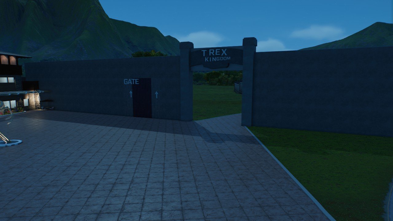Trex kingdom gate + wall - Workshop - Jurassic World Evolution 3