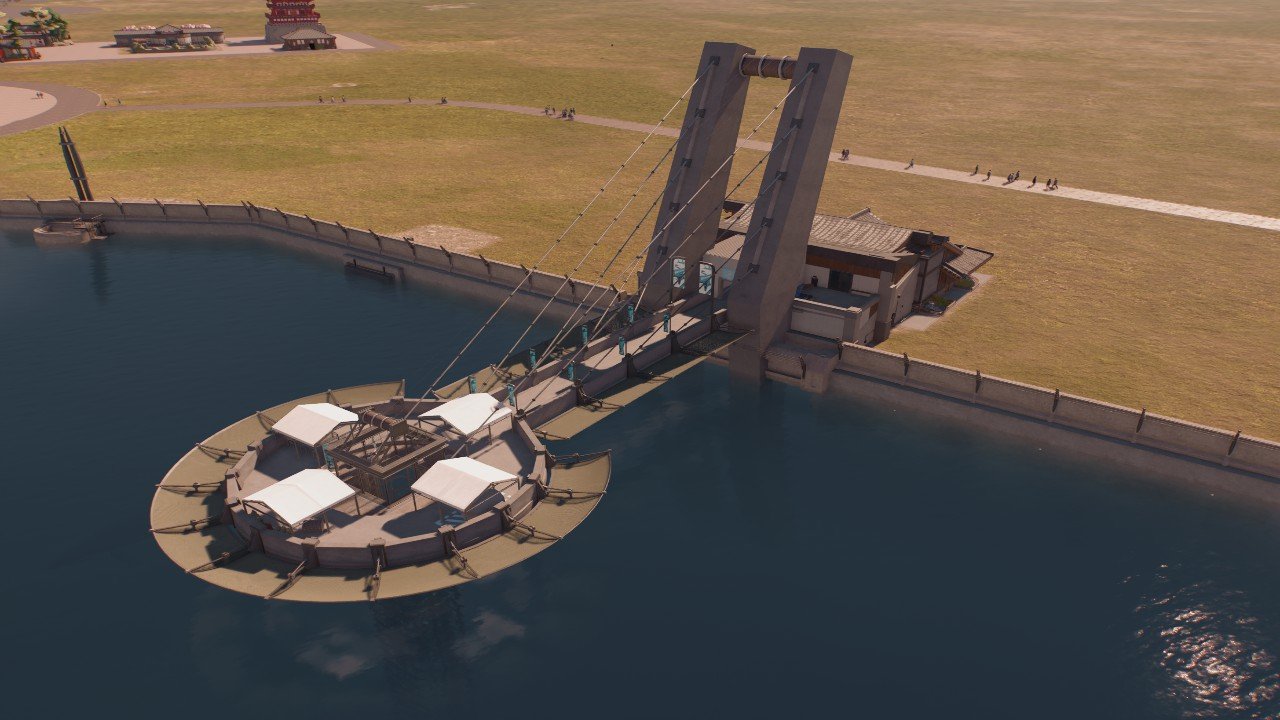 Asian themed shark diving attraction