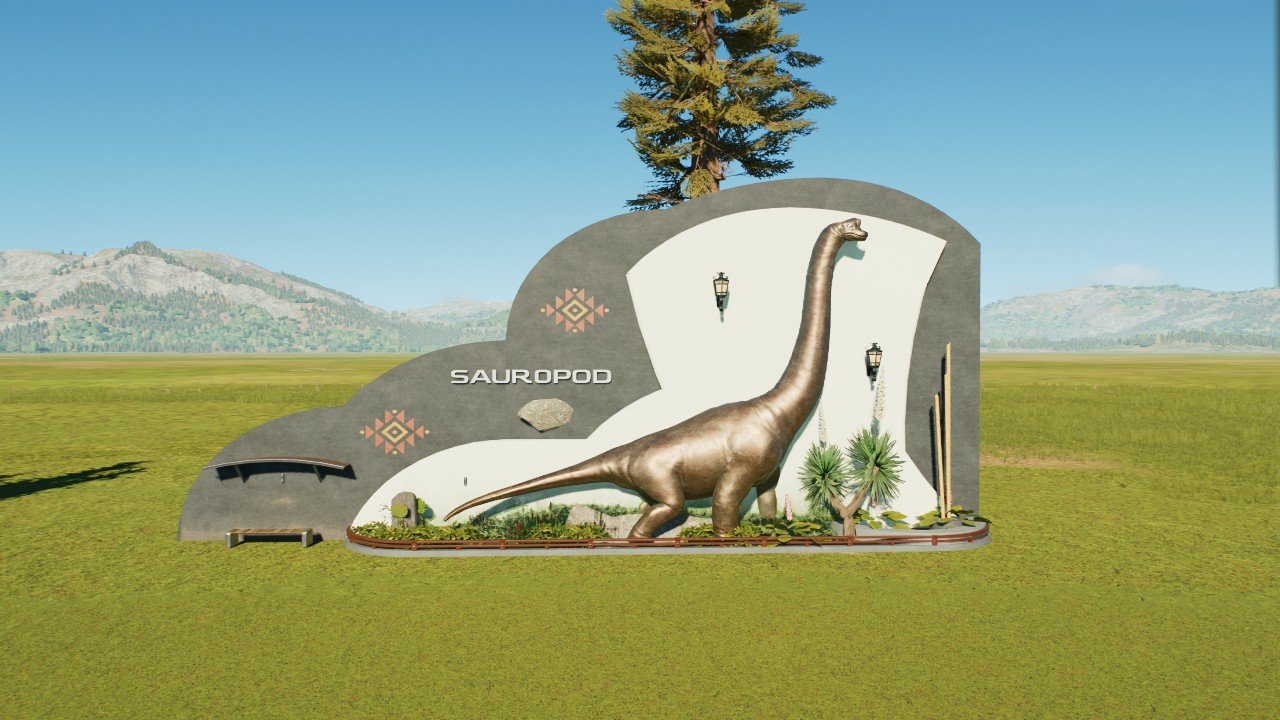 Sauropod enclosure sign - Workshop - Jurassic World Evolution 3