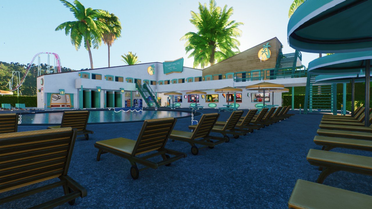 Motel with pool, shop & more