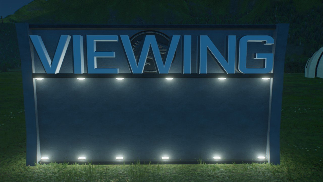 Large Concrete Viewing Sign Backing - Workshop - Jurassic World Evolution 3