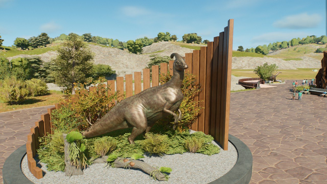 Parasaurolophus statue