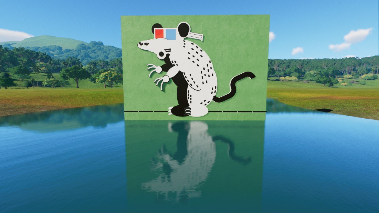 Banksy: Rat with 3D glasses