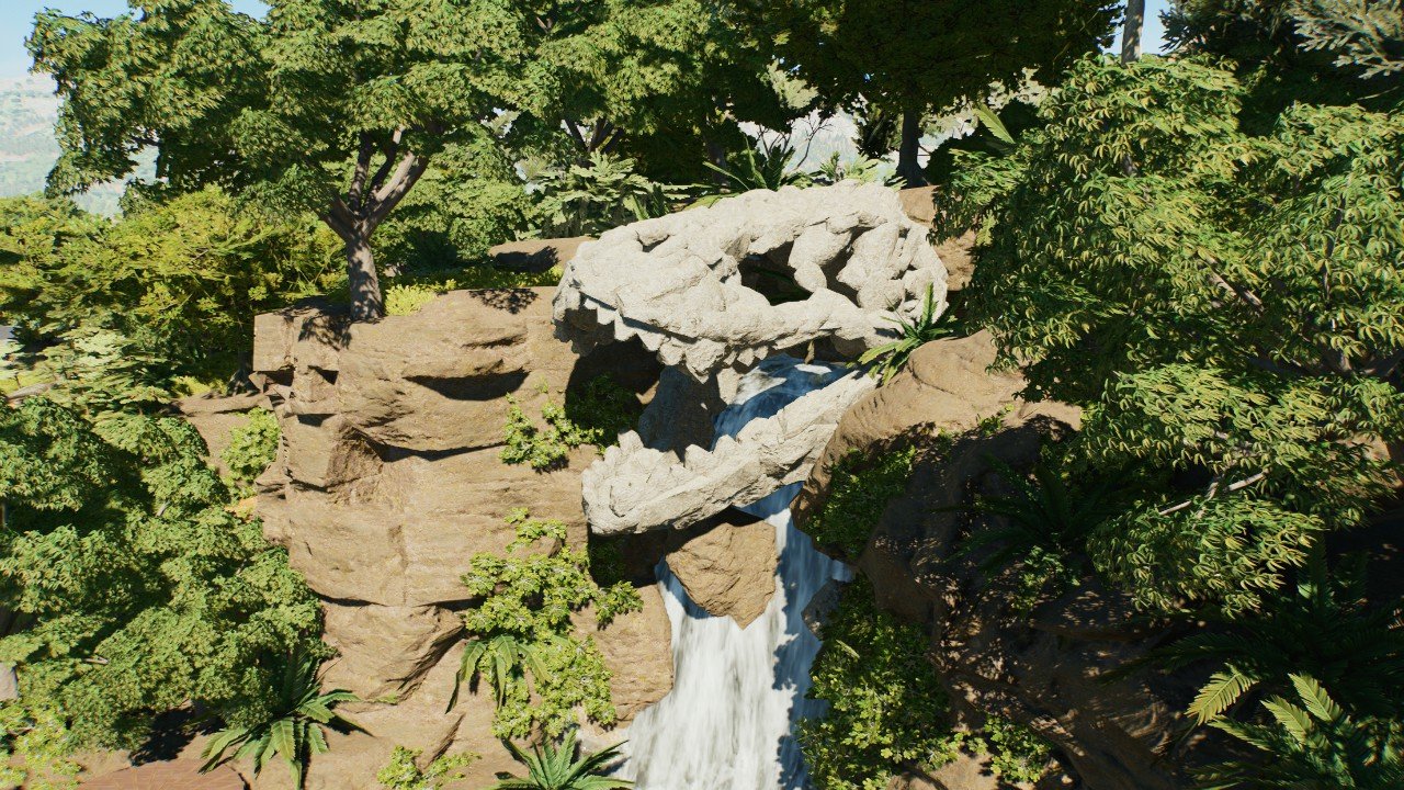 Stone T-rex skull