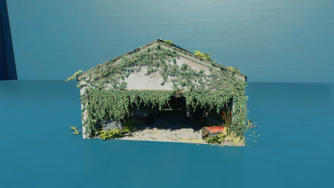 Abandoned Jurassic Park Visitor Center Garage