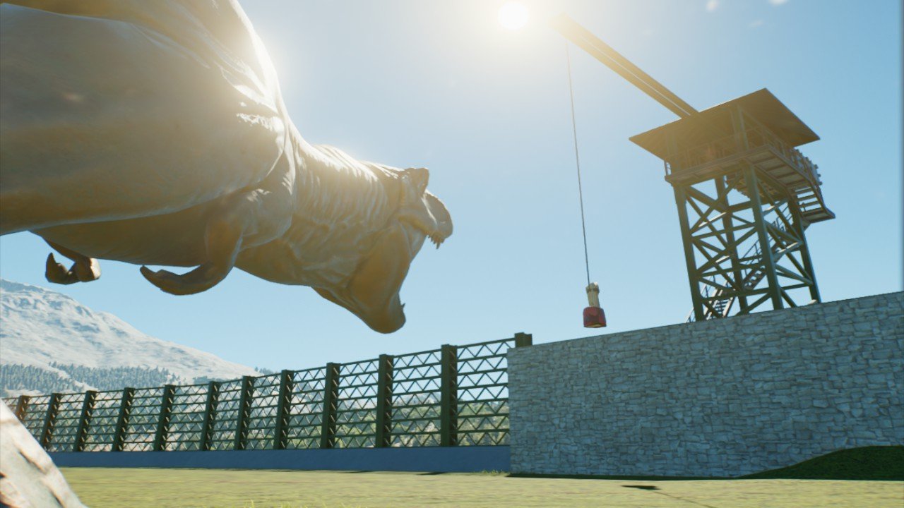 T.rex feeding crane tower