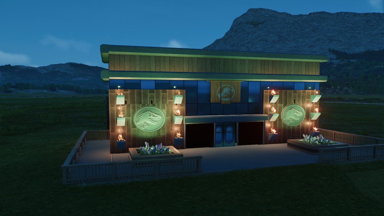 Wood and glass viewing gallery - Workshop - Jurassic World Evolution 3