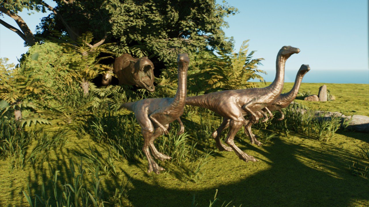 Gallimimus VS T. Rex ( Statue Series 8/20)