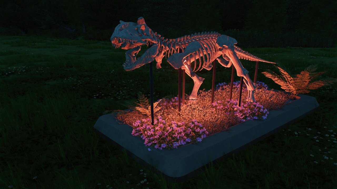 Carnotaurus skeleton garden