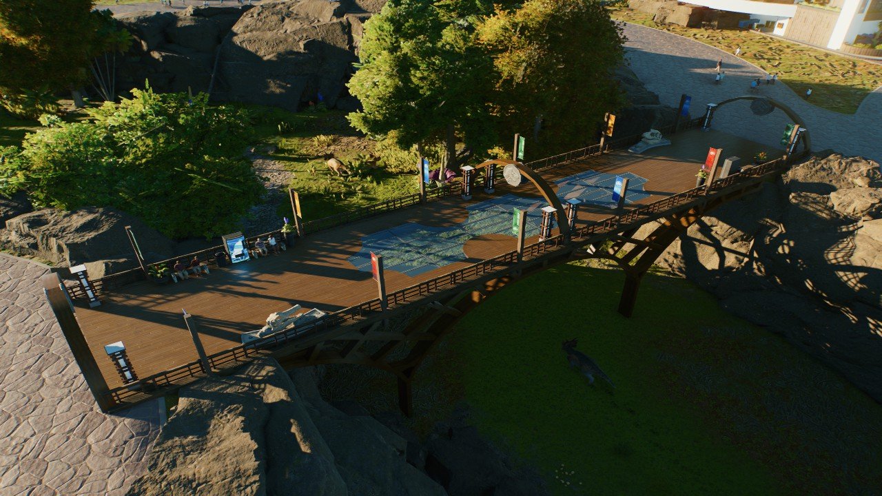 Wooden viewing bridge