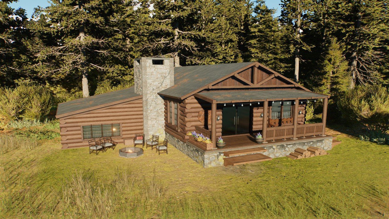 Log cabin: Jurassic lodge build set