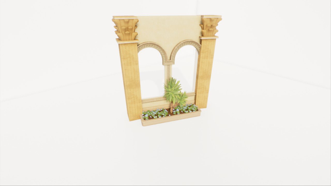 Indoor waterpark window piece