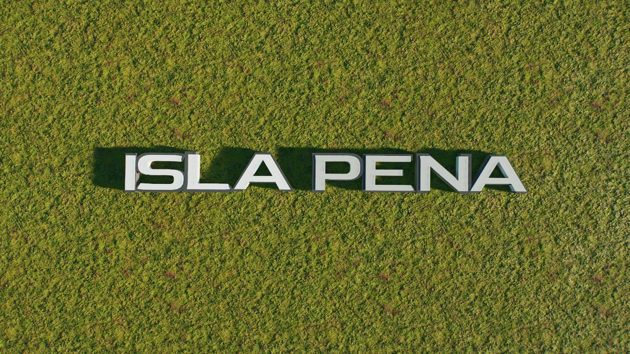 Isla Sign Isla Pena Sign - Workshop - Jurassic World Evolution 3