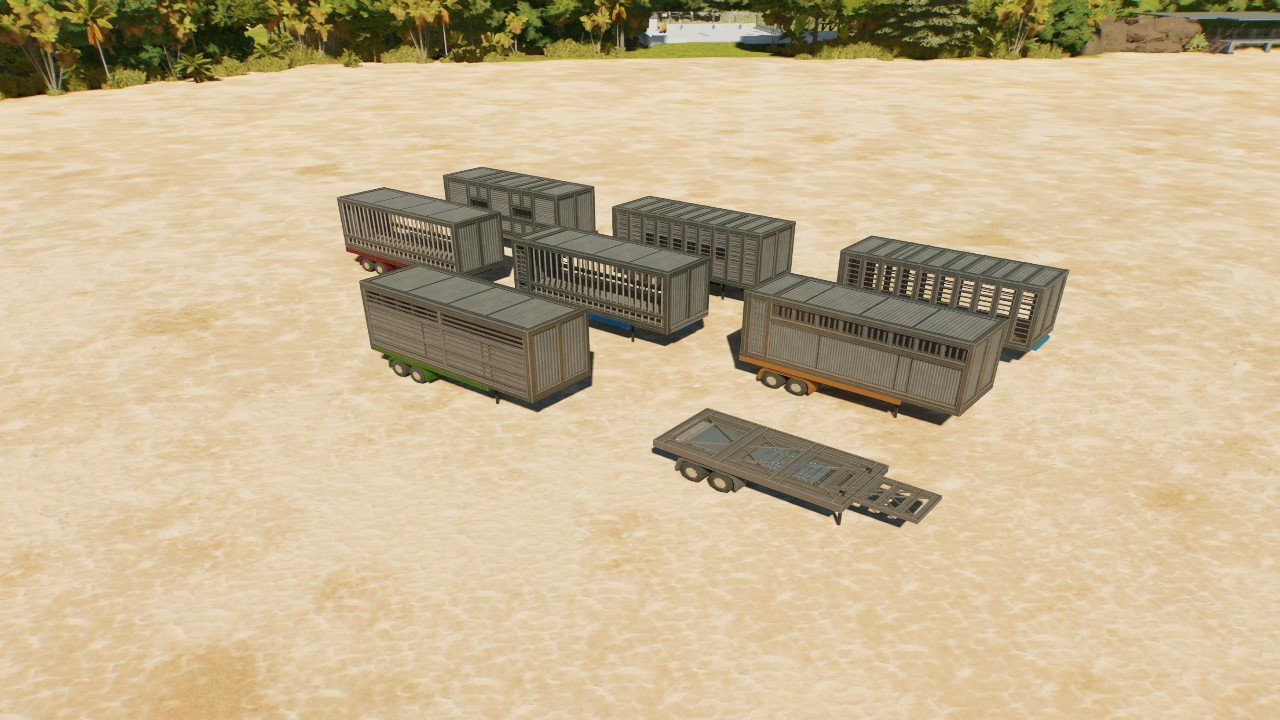 Short dinosaur transport trailers