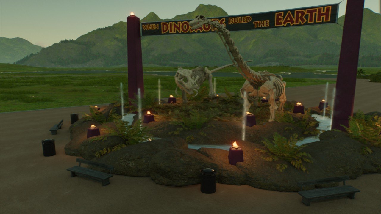 Jurassic Park Fountain