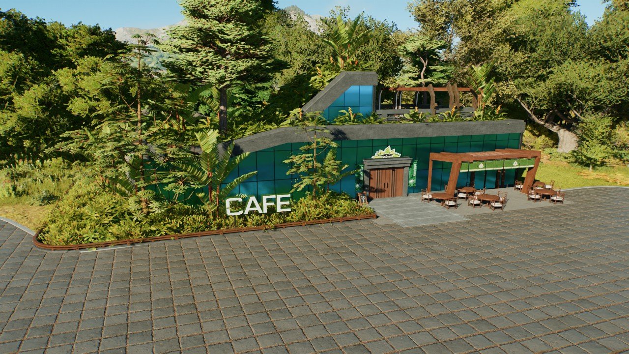Modern zoo cafe