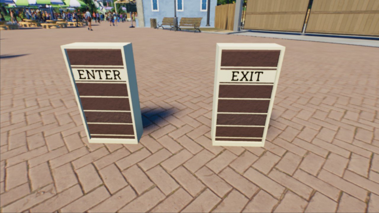 Enter Exit Sign