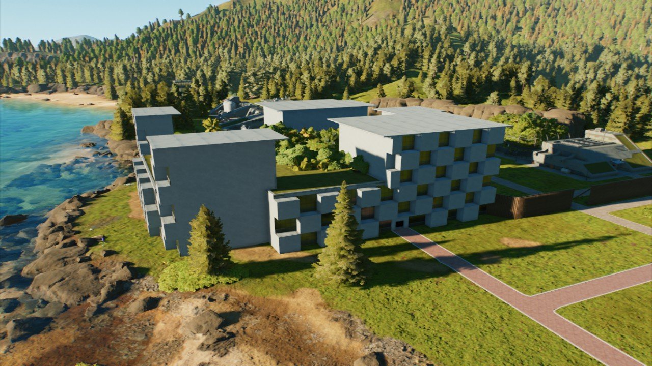 Massive modern arrival point