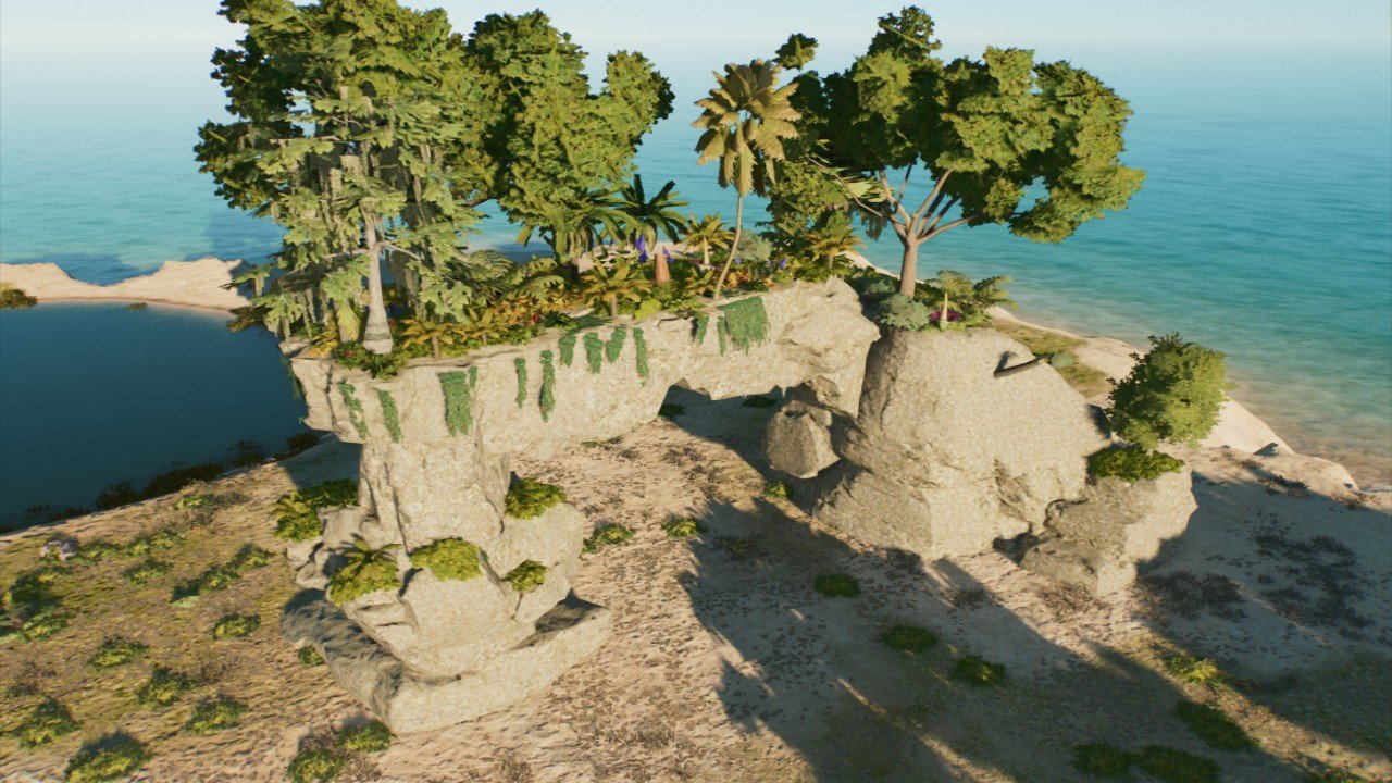 Tropical Indian stone arch