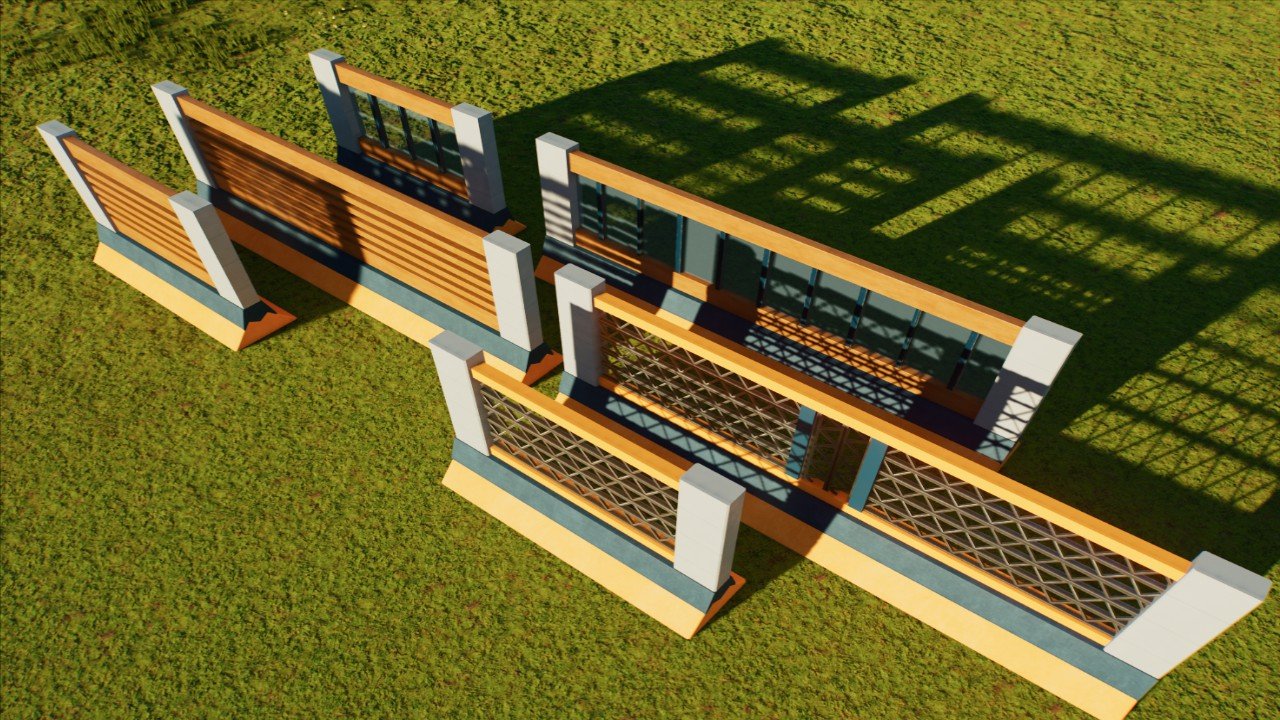 DIN Style fences (Pack 5) 