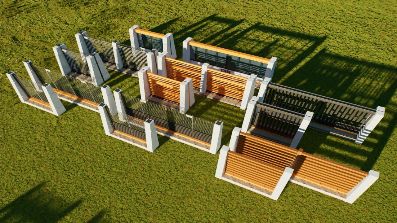 DIN Style Fences (Pack 4)  (Style 2)